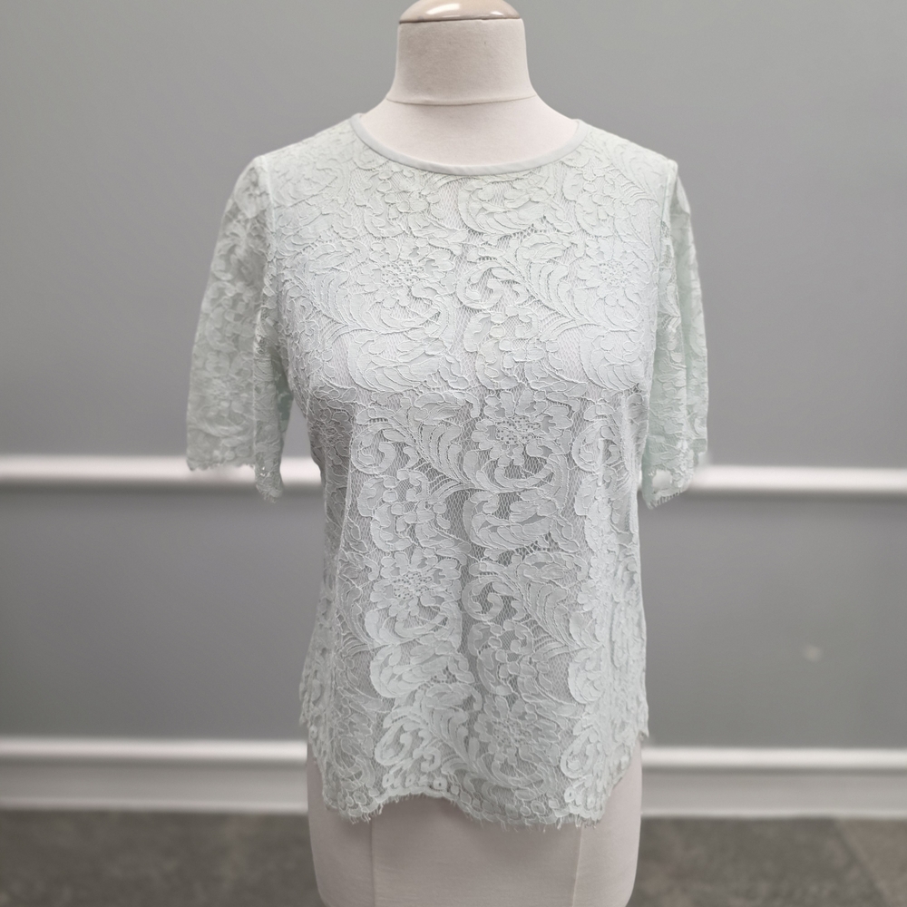 Ted Baker London Allina Lace Top - Mint Green